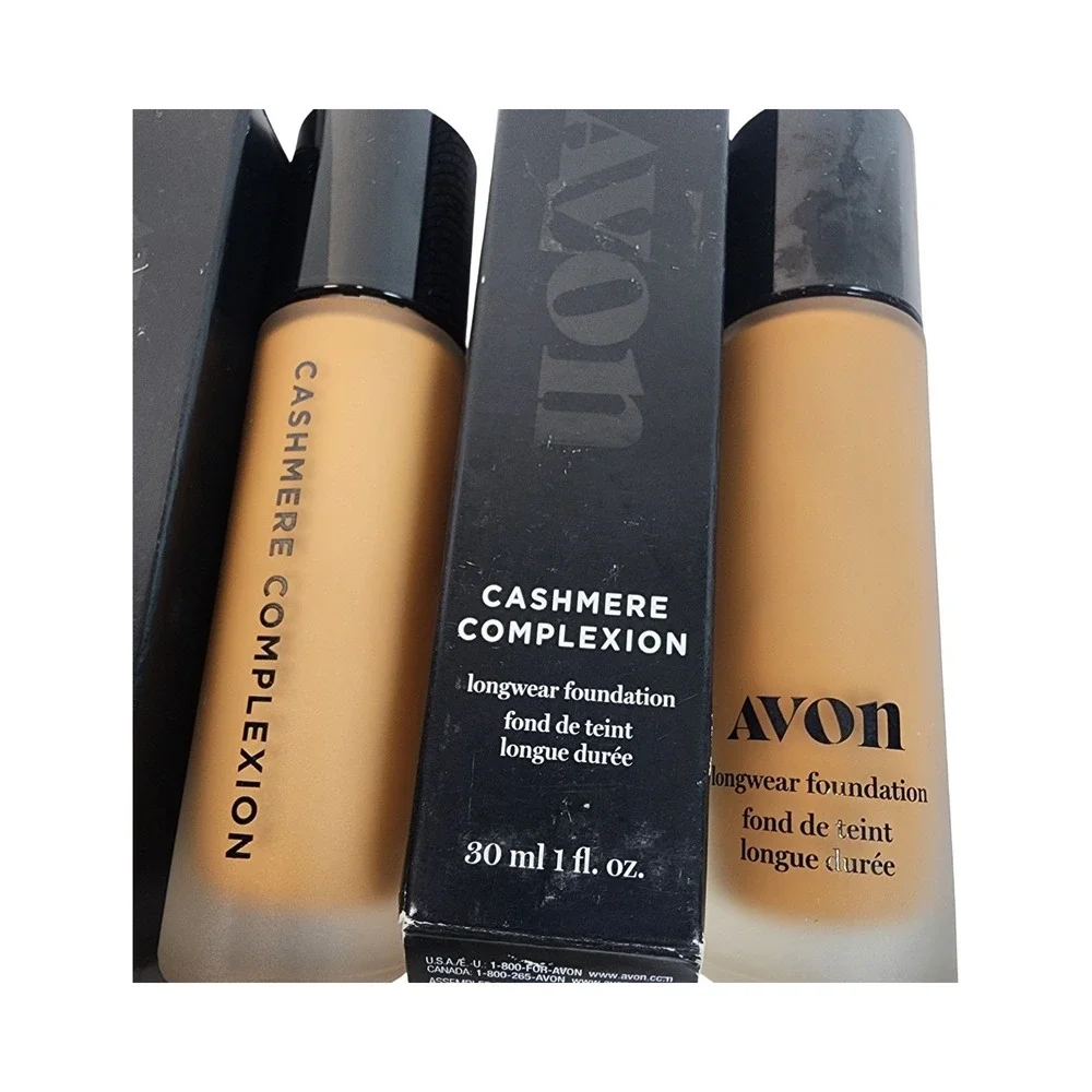 Avon Cashmere Complexion DARK 5N Longwear Foundation 30ml‎ 1 fl oz Set 2 Lot